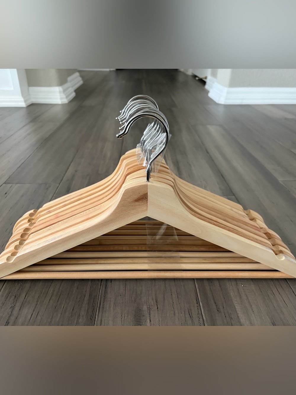 Set of 10 premium wood hangers